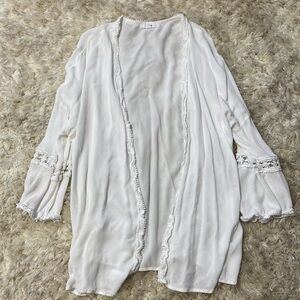 Ardene White Open-Front Cardigan